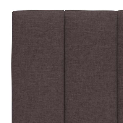 Letto con Materasso Hanko Marrone Scuro 80x200 cm in Tessuto | homemem39