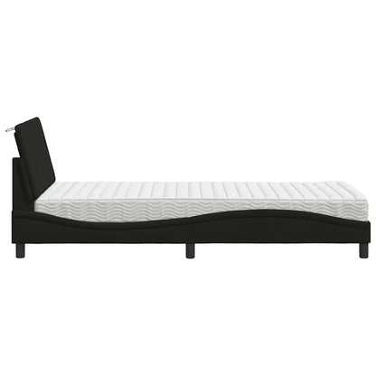Letto con Materasso Hanko Nero 90x190 cm in Tessuto | homemem39