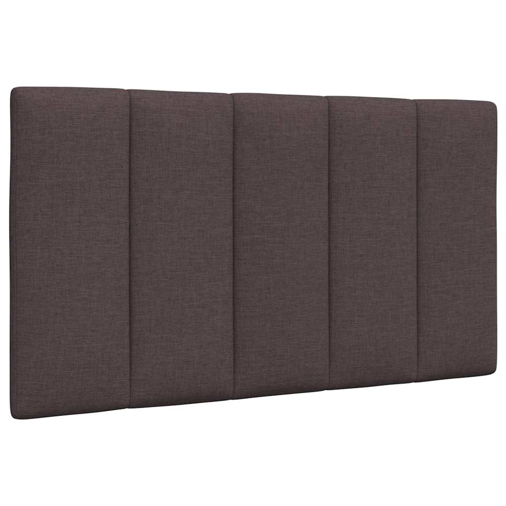 Letto con Materasso Hanko Marrone Scuro 90x190 cm in Tessuto