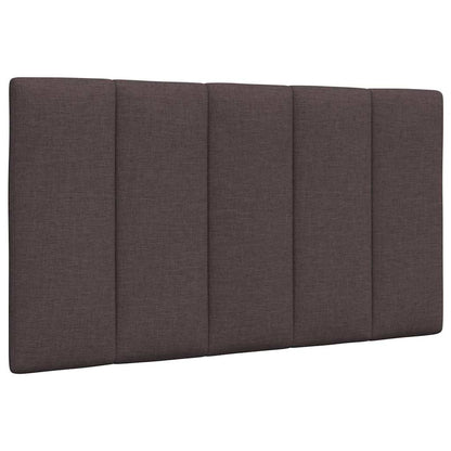 Letto con Materasso Hanko Marrone Scuro 90x190 cm in Tessuto
