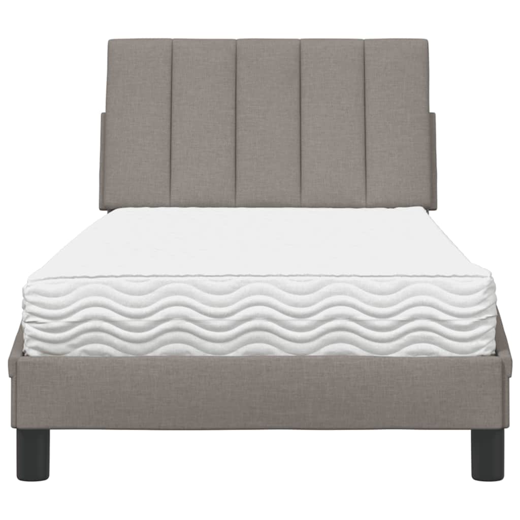 Letto con Materasso Tortora 90x190 cm in Tessuto - homemem39