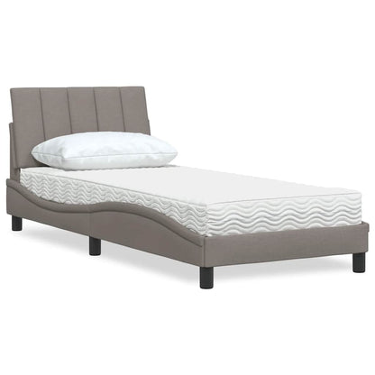 Letto con Materasso Tortora 90x190 cm in Tessuto - homemem39