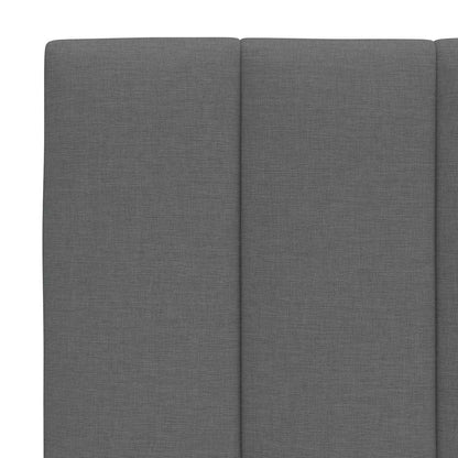 Letto con Materasso Hanko Grigio Scuro 90x200 cm in Tessuto