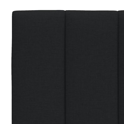 Letto con Materasso Hanko Nero 90x200 cm in Tessuto