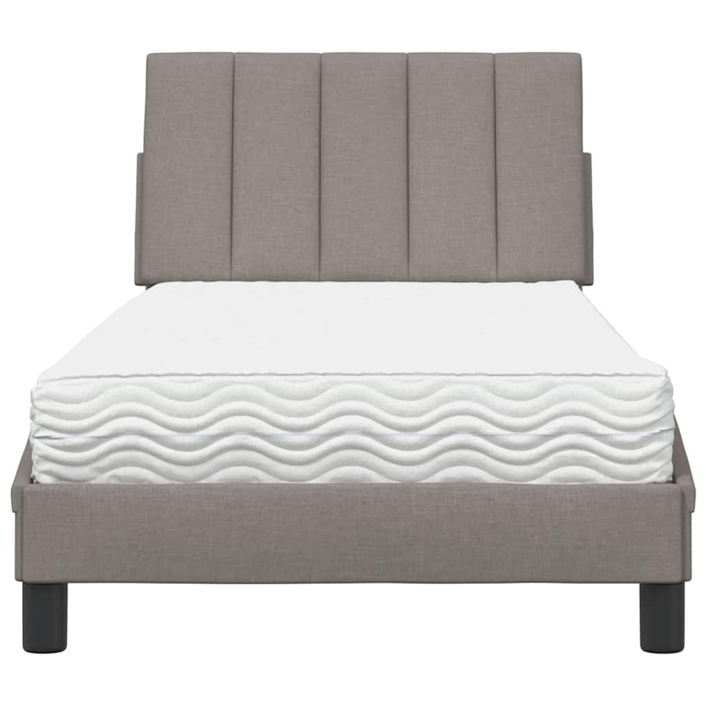 Letto con Materasso Tortora 90x200 cm in Tessuto - homemem39