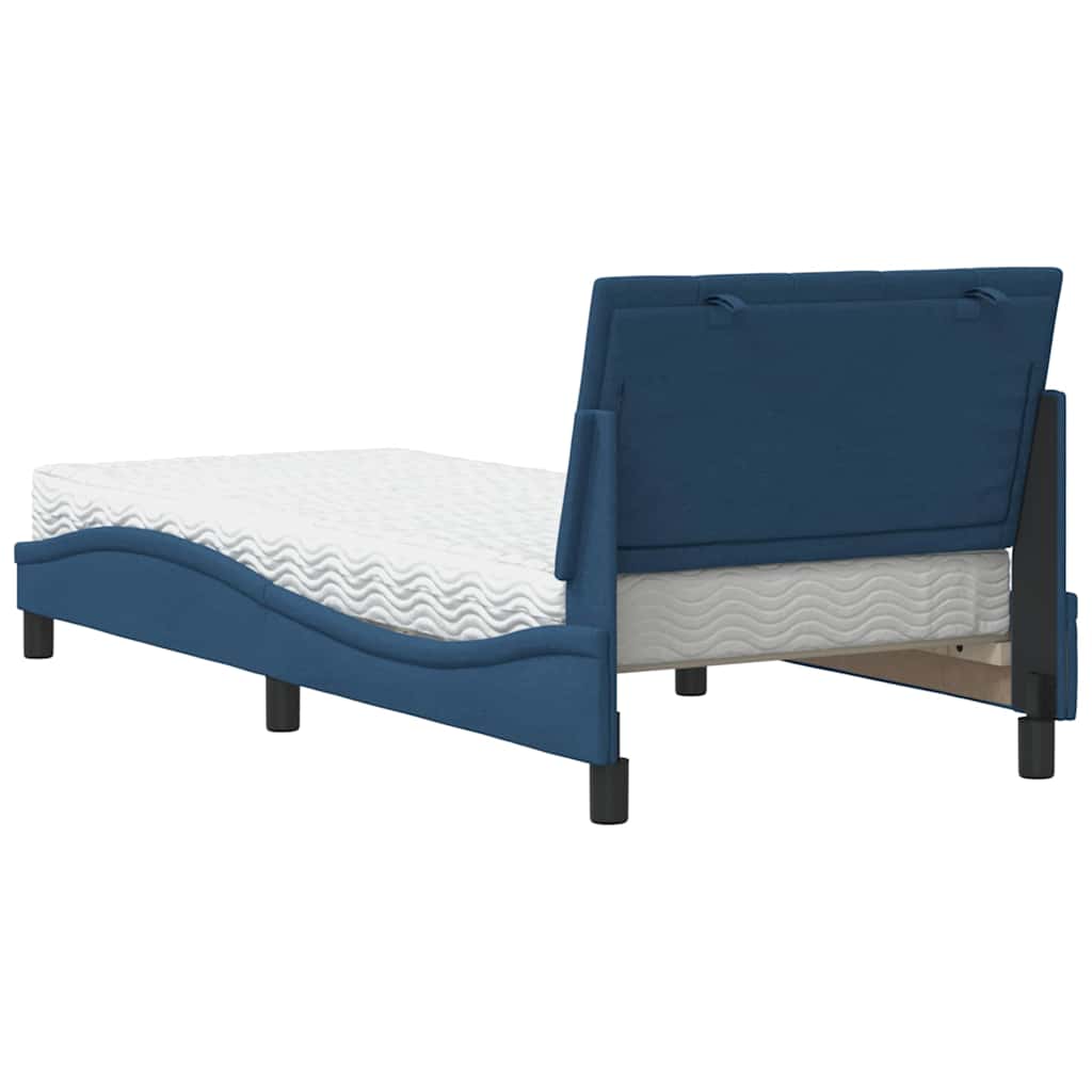 Letto con Materasso Hanko Blu 90x200 cm in Tessuto