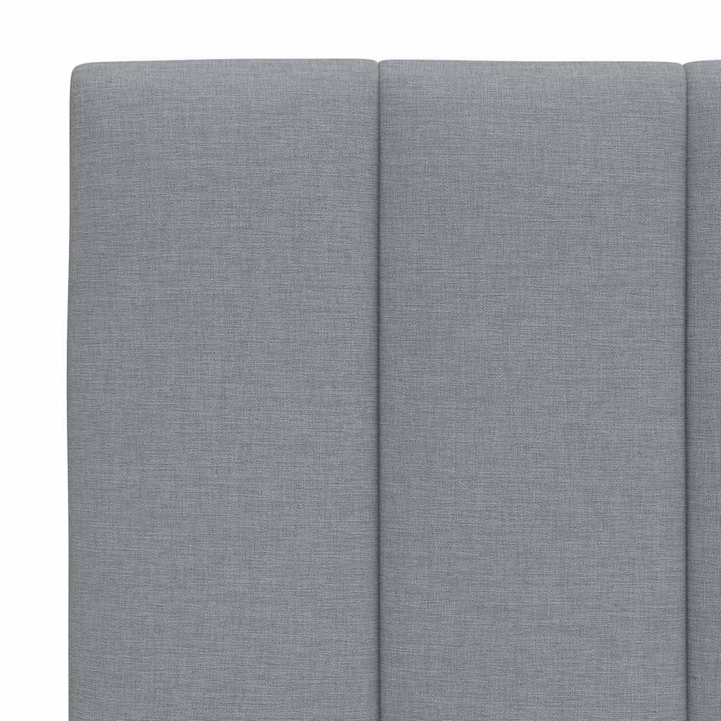 Letto con Materasso Hanko Grigio Chiaro 100x200 cm in Tessuto | homemem39