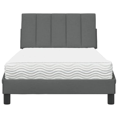 Letto con Materasso Grigio Scuro 100x200 cm in Tessuto - homemem39