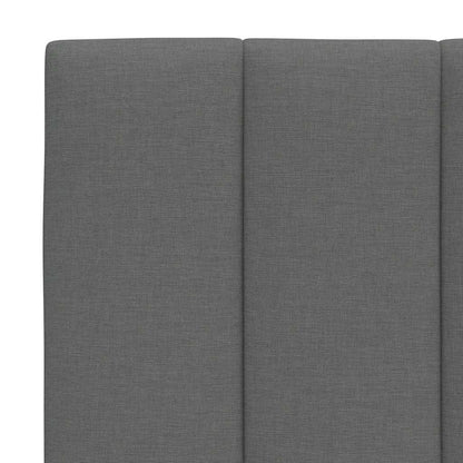Letto con Materasso Hanko Grigio Scuro 100x200 cm in Tessuto