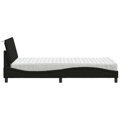 Letto con Materasso Hanko Nero 100x200 cm in Tessuto | homemem39
