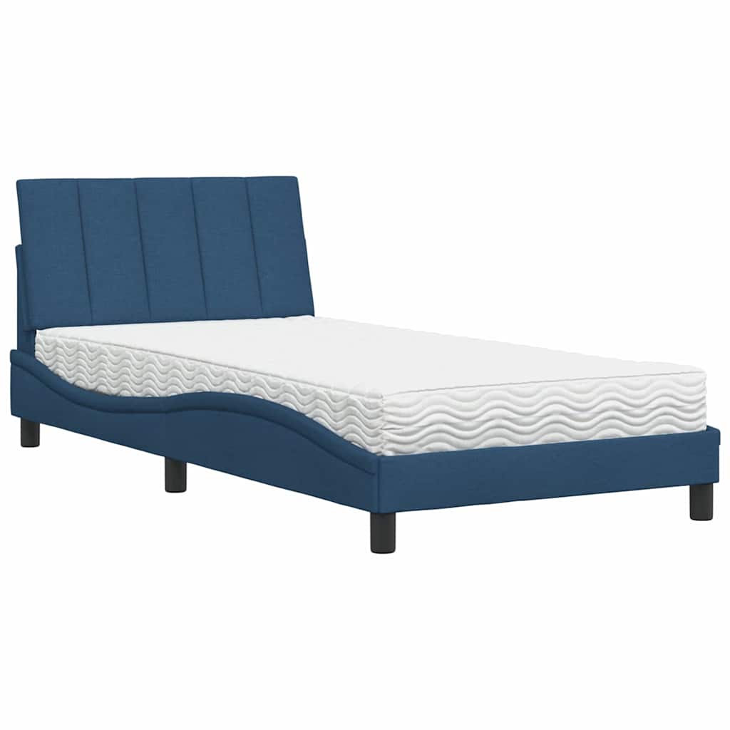 Letto con Materasso Blu 100x200 cm in Tessuto - homemem39