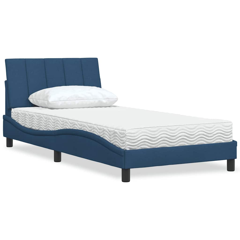 Letto con Materasso Blu 100x200 cm in Tessuto - homemem39