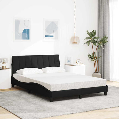 Letto con Materasso Hanko Nero 120x200 cm in Tessuto