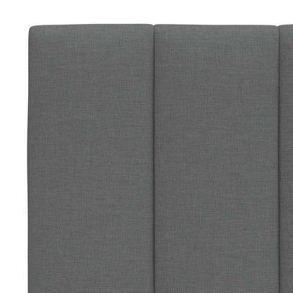 Letto con Materasso Hanko Grigio Scuro 140x190 cm Tessuto