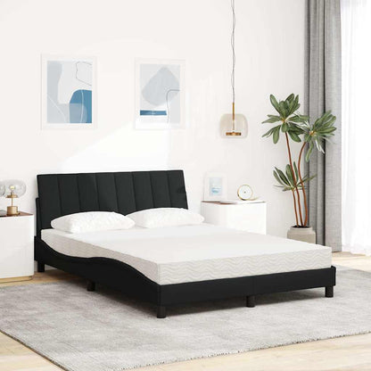 Letto con Materasso Nero 140x190 cm in Tessuto - homemem39