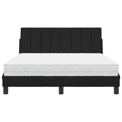 Letto con Materasso Nero 140x190 cm in Tessuto - homemem39