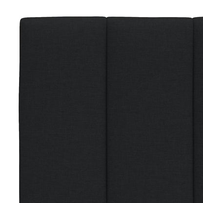 Letto con Materasso Hanko Nero 140x190 cm in Tessuto