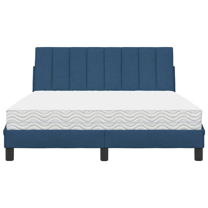 Letto con Materasso Blu 140x190 cm in Tessuto - homemem39