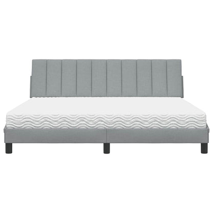 Letto con Materasso Grigio Chiaro180x200 cm Tessuto - homemem39