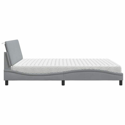 Letto con Materasso Grigio Chiaro180x200 cm Tessuto - homemem39