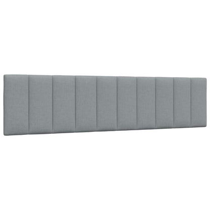 Letto con Materasso Hanko Grigio Chiaro 200x200 cm in Tessuto