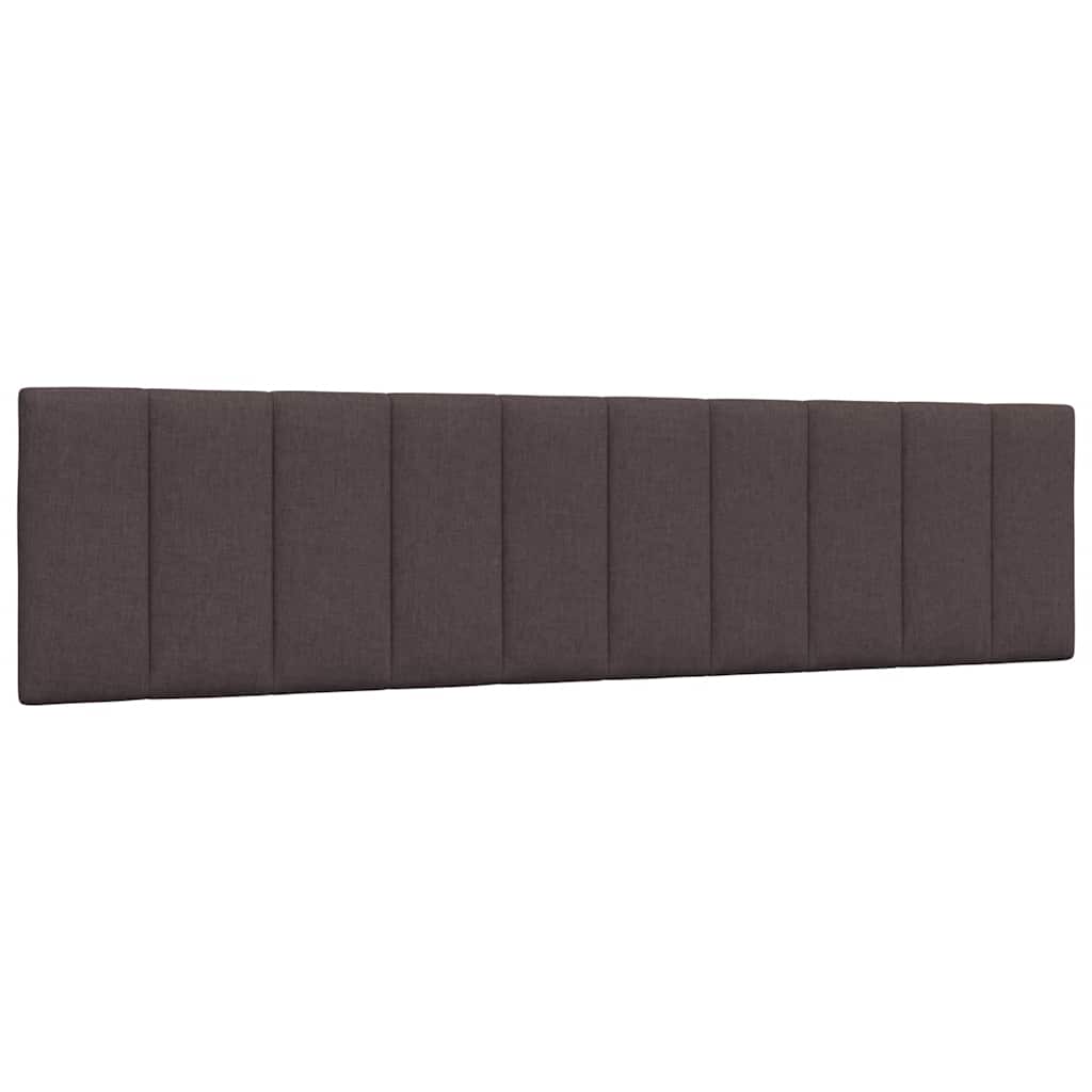Letto con Materasso Hanko Marrone Scuro 200x200 cm in Tessuto