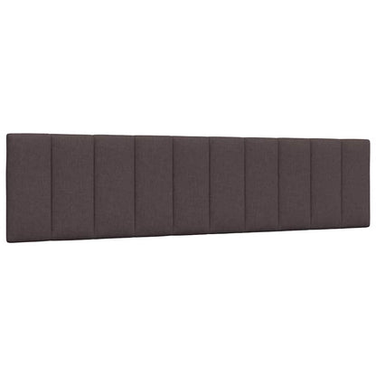 Letto con Materasso Hanko Marrone Scuro 200x200 cm in Tessuto