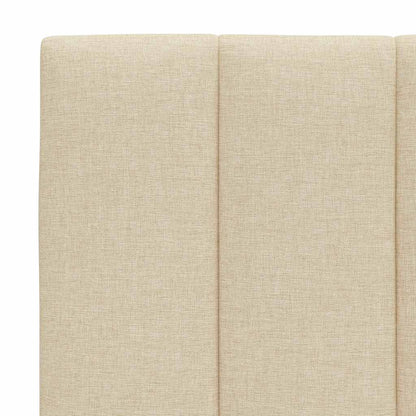 Letto con Materasso Hanko Crema 200x200 cm in Tessuto | homemem39