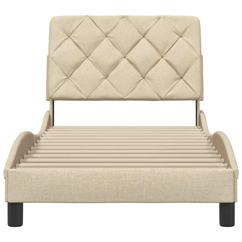 Giroletto senza Materasso Crema 80x200 cm in Tessuto - homemem39