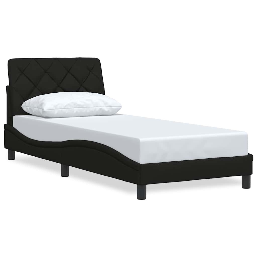 Giroletto senza Materasso Nero 90x190 cm in Tessuto | homemem39