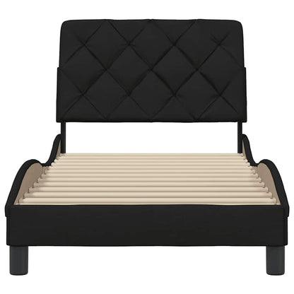 Giroletto senza Materasso Nero 90x190 cm in Tessuto | homemem39