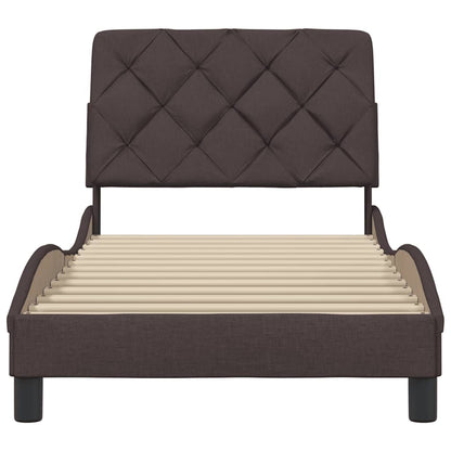 Giroletto senza Materasso Marrone Scuro 90x190 cm Tessuto | homemem39