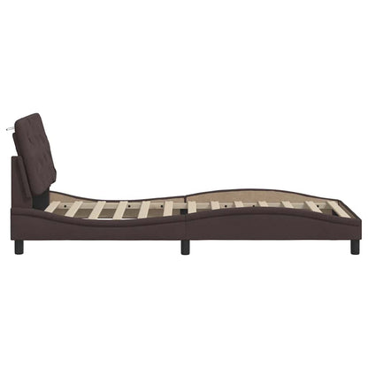 Giroletto senza Materasso Marrone Scuro 90x190 cm Tessuto | homemem39