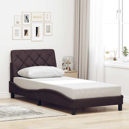 Giroletto senza Materasso Marrone Scuro 90x190 cm Tessuto | homemem39