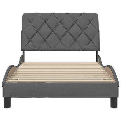 Giroletto senza Materasso Grigio Scuro 100x200 cm Tessuto - homemem39