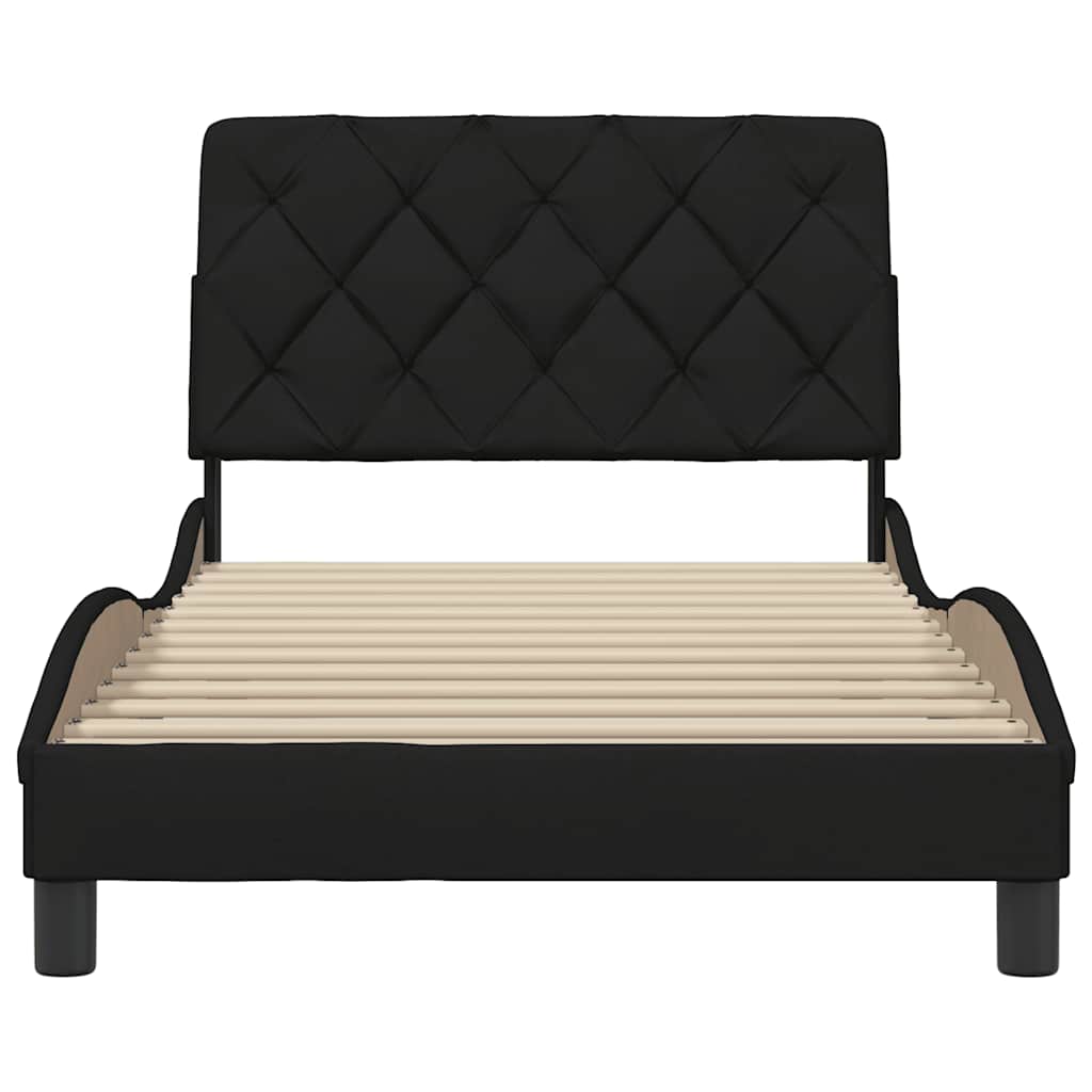 Giroletto senza Materasso Nero 100x200 cm in Tessuto - homemem39