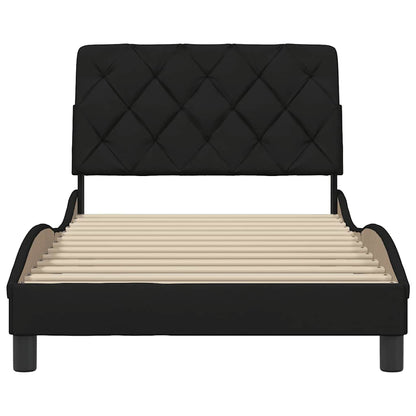 Giroletto senza Materasso Nero 100x200 cm in Tessuto - homemem39