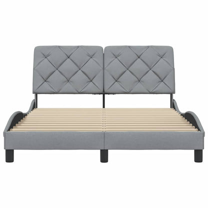 Giroletto senza Materasso Grigio Chiaro 140x190 cm Tessuto - homemem39