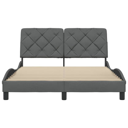 Giroletto senza Materasso Grigio Scuro 140x190 cm Tessuto - homemem39