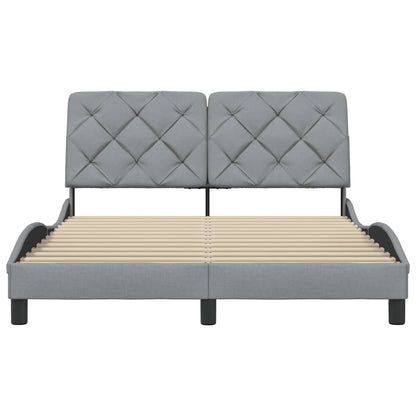 Giroletto senza Materasso Grigio Chiaro 140x200 cm Tessuto - homemem39