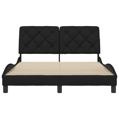 Giroletto senza Materasso Nero 140x200 cm in Tessuto - homemem39