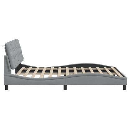 Giroletto senza Materasso Grigio Chiaro 160x200 cm Tessuto - homemem39