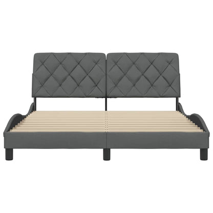 Giroletto senza Materasso Grigio Scuro 160x200 cm Tessuto - homemem39