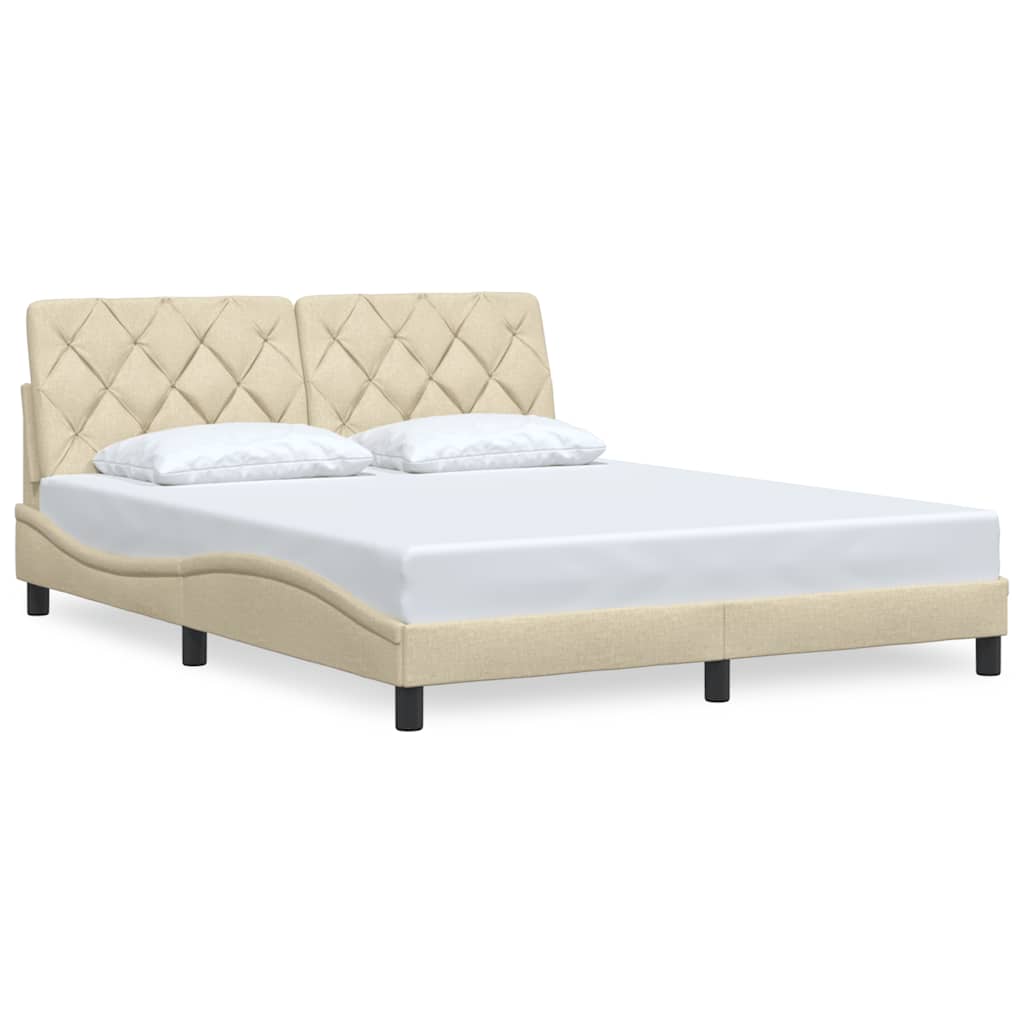 Giroletto senza Materasso Crema 160x200 cm in Tessuto