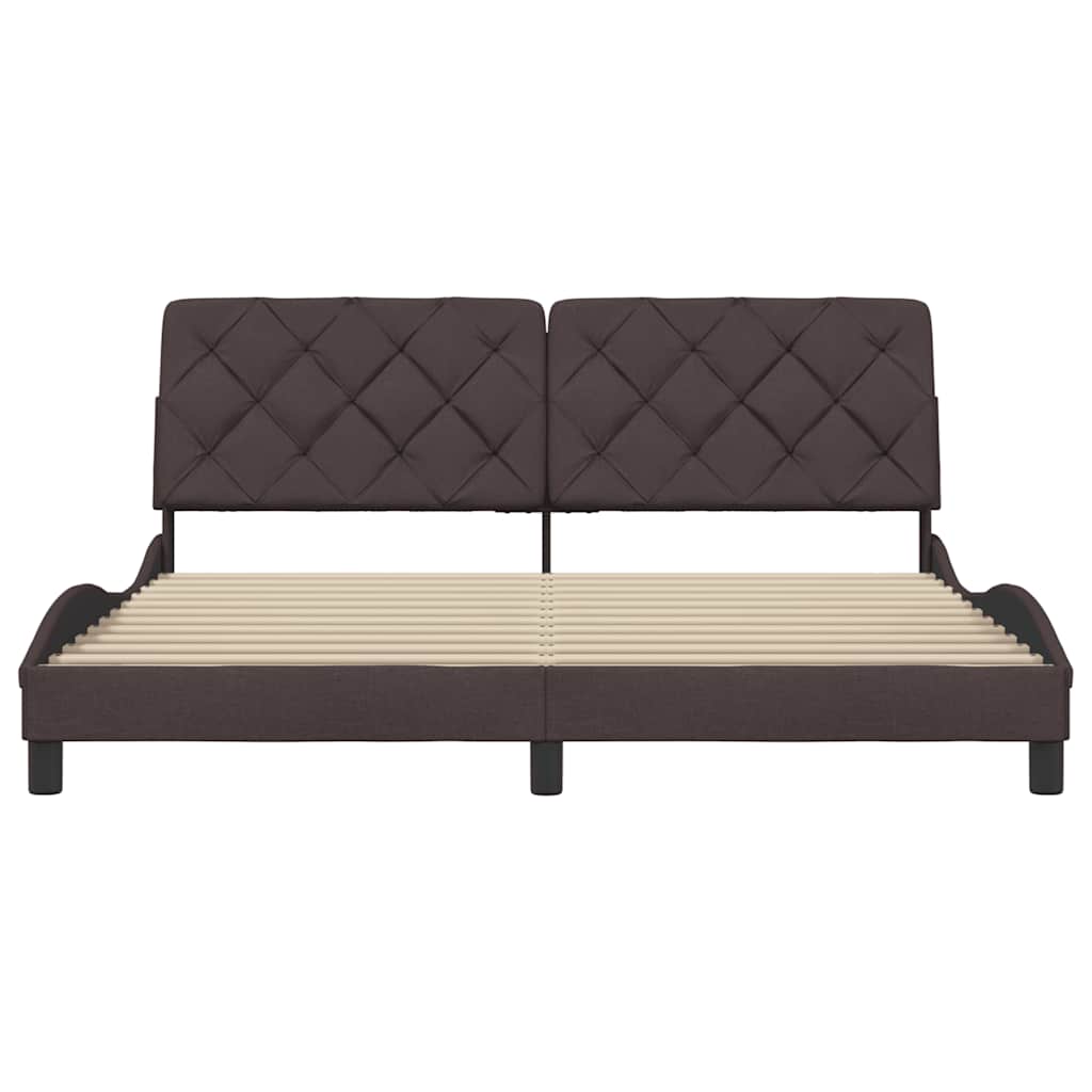 Giroletto senza Materasso Marrone Scuro 180x200 cm Tessuto - homemem39