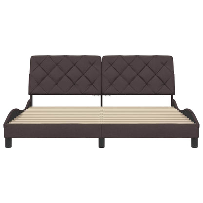 Giroletto senza Materasso Marrone Scuro 180x200 cm Tessuto - homemem39