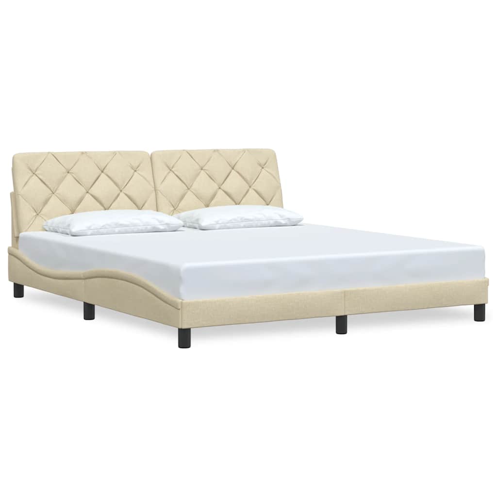 Giroletto senza Materasso Crema 180x200 cm in Tessuto - homemem39