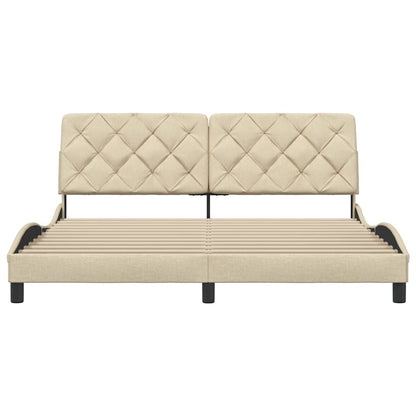 Giroletto senza Materasso Crema 180x200 cm in Tessuto - homemem39