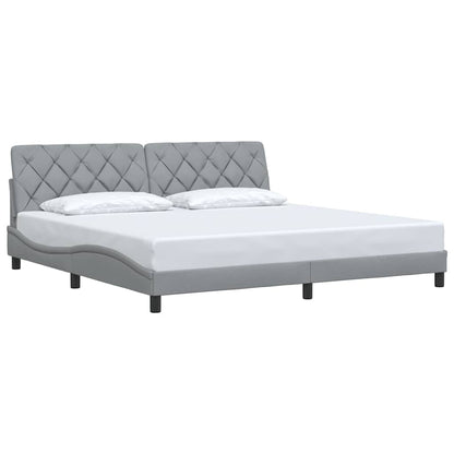 Giroletto senza Materasso Grigio Chiaro 200x200 cm Tessuto - homemem39