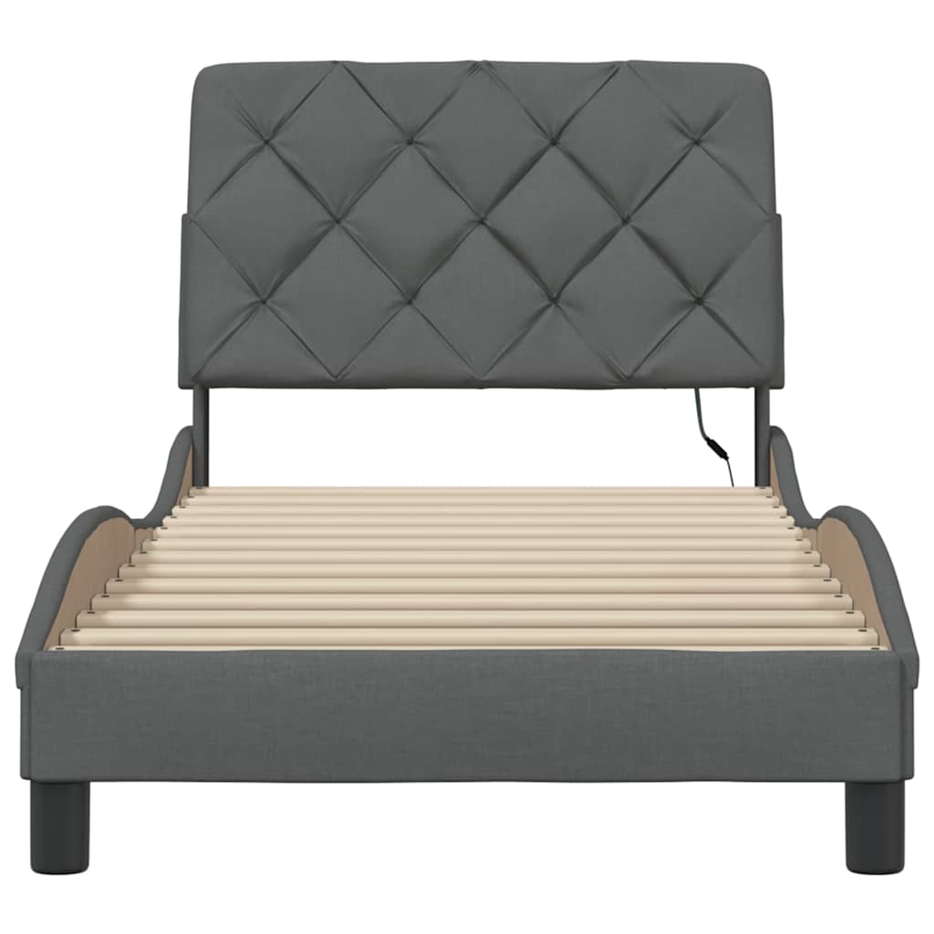 Giroletto con LED senza Materasso 80x200 cm Tessuto - homemem39